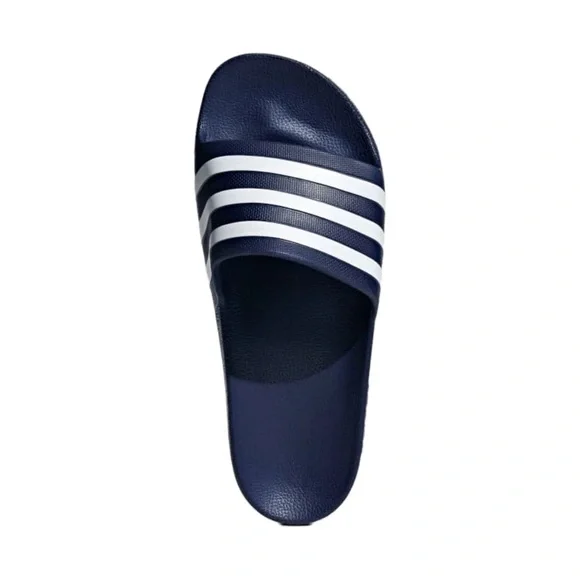 dark blue adidas adilette aqua slides - Picture 5 of 11